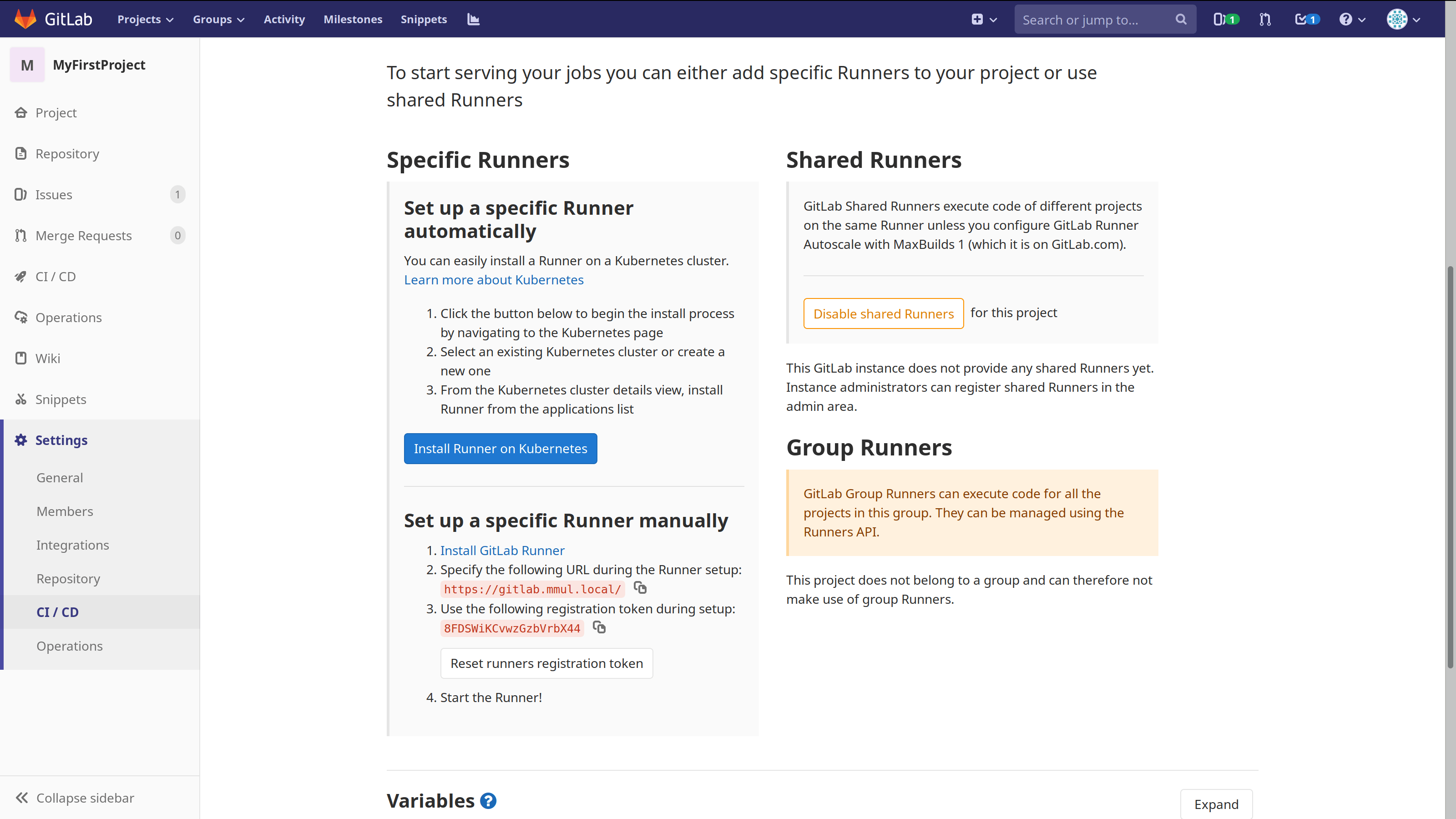 GitLab 3 Runner Token